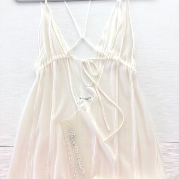 Revolve Devon Windsor Paloma Silky Maxi Dress - Strappy Fine Knit In Off White - Picture 8 of 10